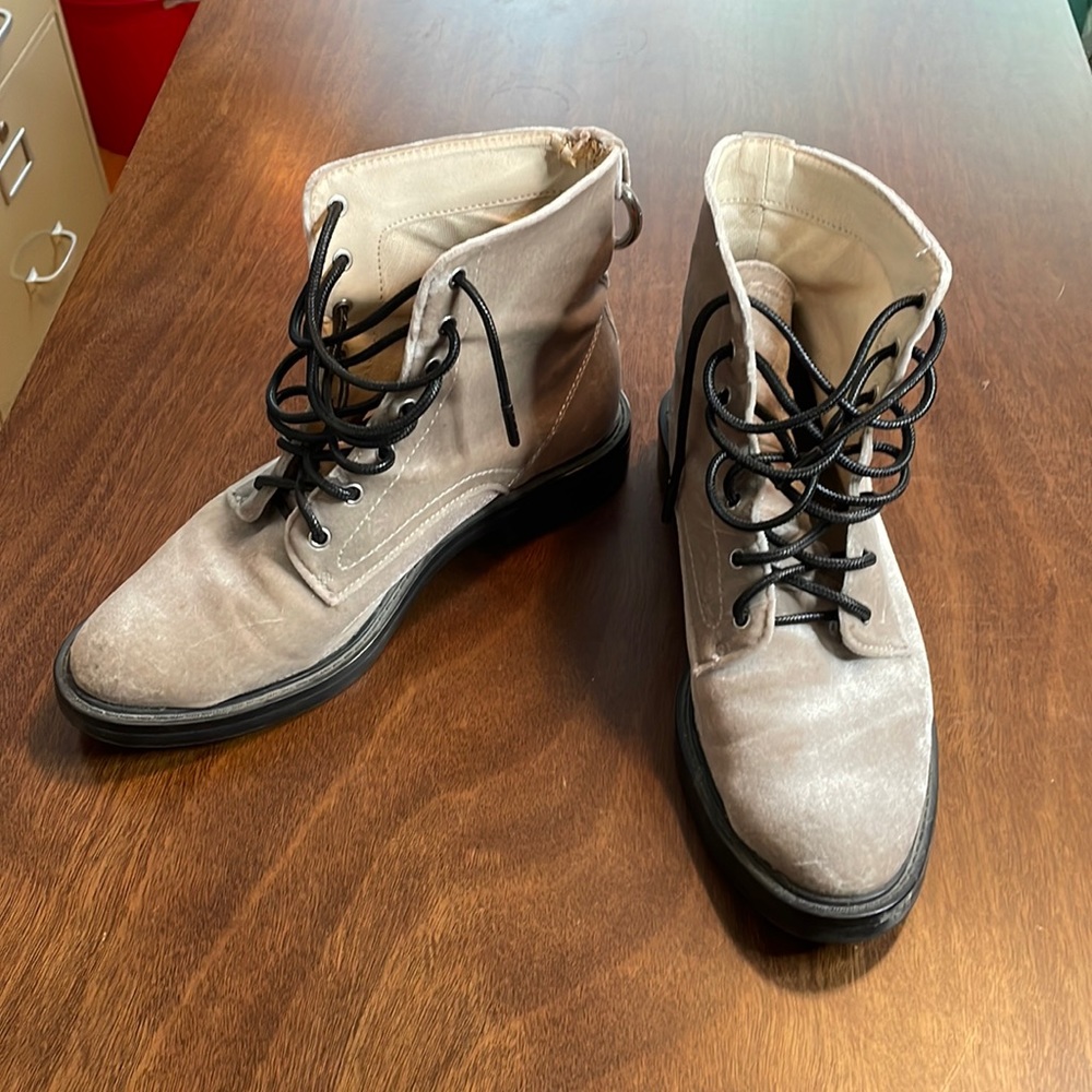 Rare Dolce Vita velvet combat boots